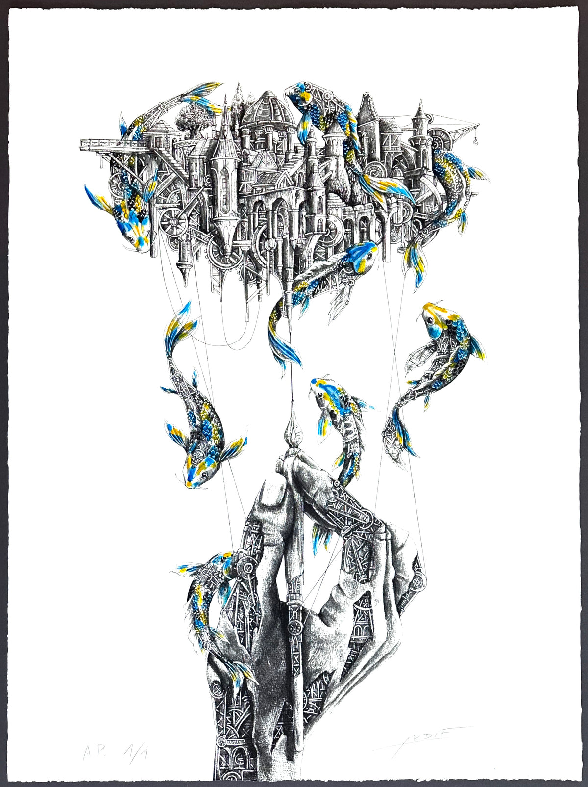 ARDIF - Artist´s Hand Mechanatomy (yellow blue) AP