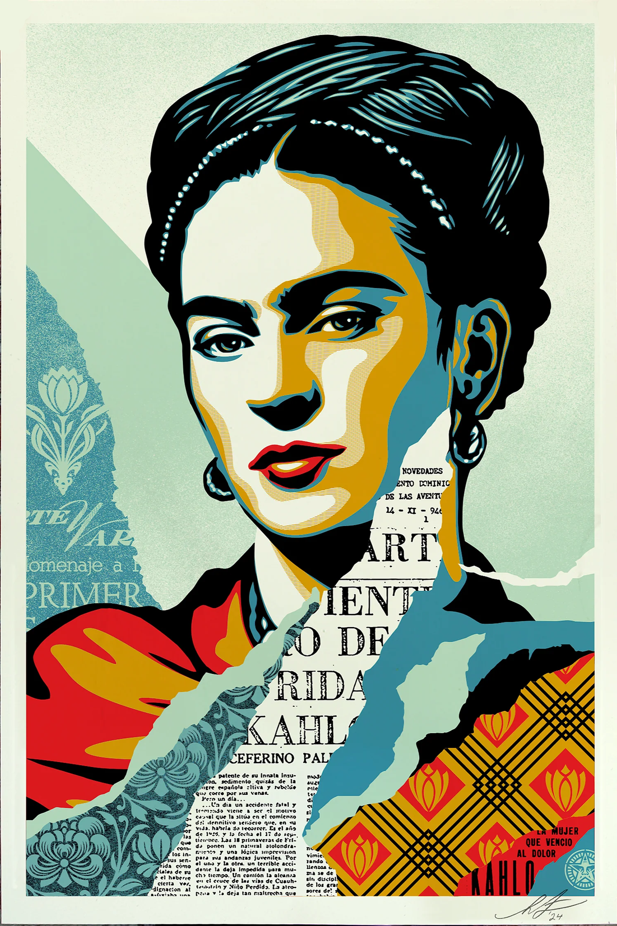 Obey | Shepard Fairey: The Woman Who Defeated Pain (Frida Kahlo)