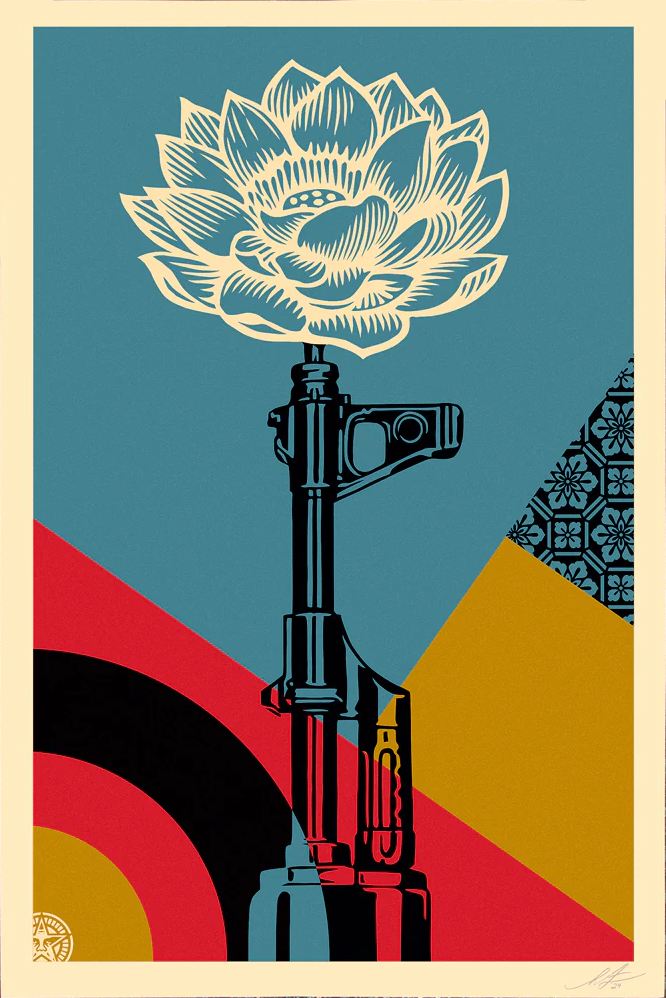 Obey | Shepard Fairey: AK-47 Lotus