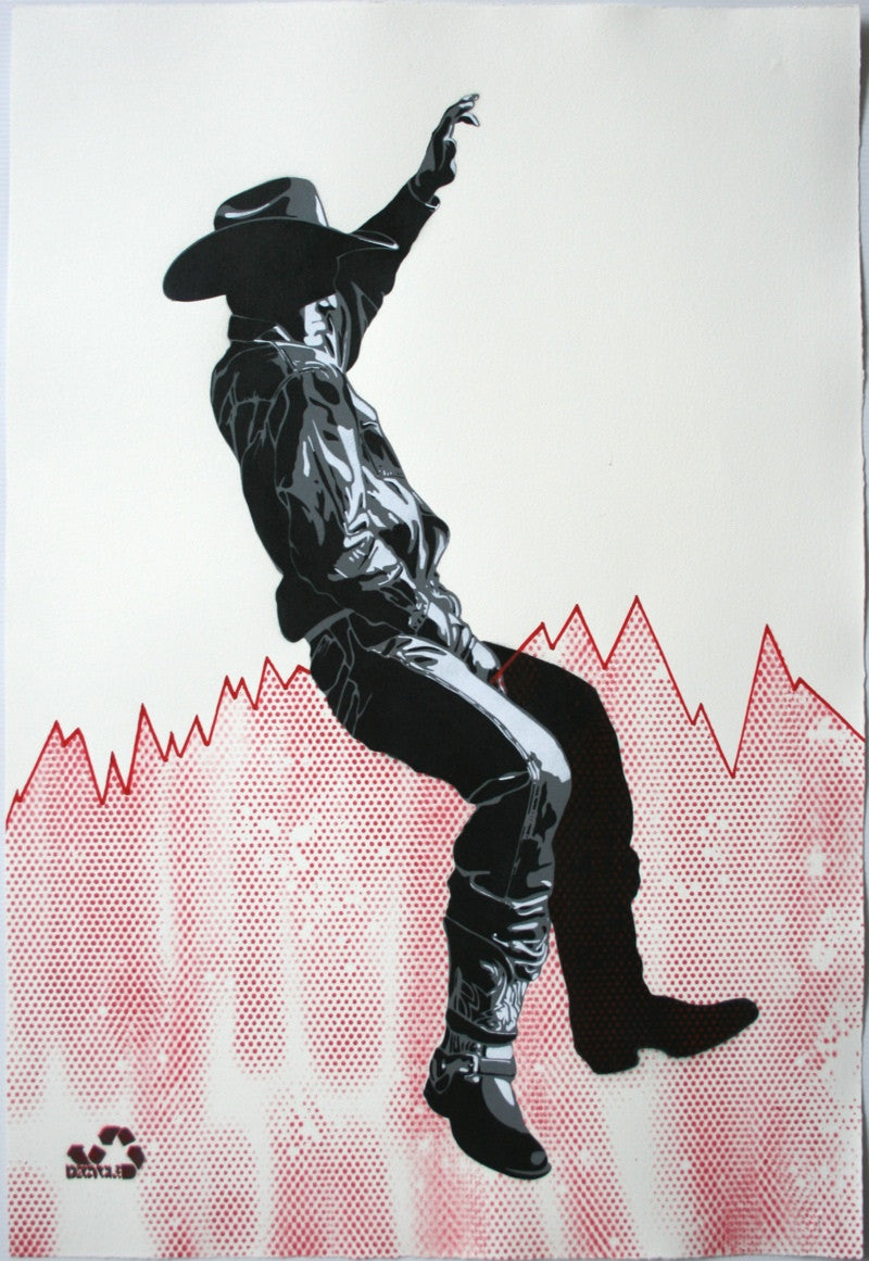 DECYCLE - Bulle oder Bär (red) - prettyportal artshop, limited edition prints, urban contemporary art, streetart