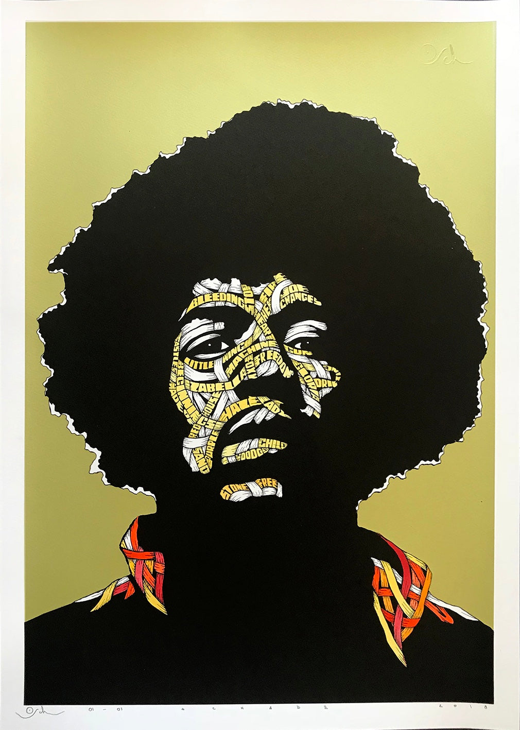 Otto Schade - Jimi Hendrix (gold)