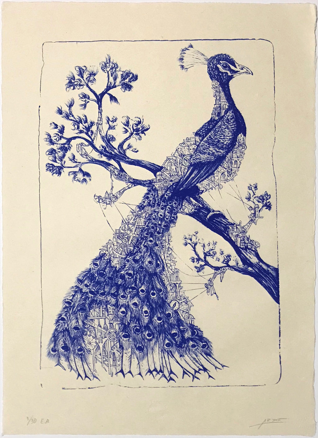 ARDIF - Mechanimal Paon Japonais (lithographie)