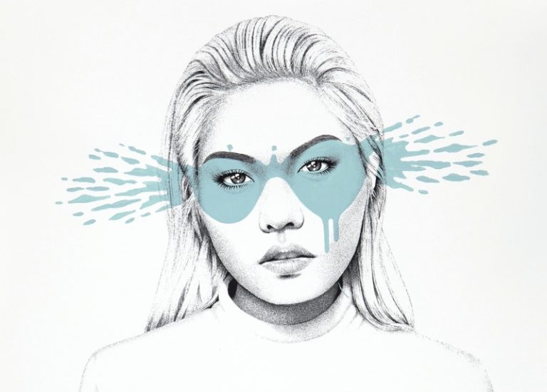 FinDAC - “TATSU” (mint), Screenprint, 76 × 56 cm - Pretty Portal