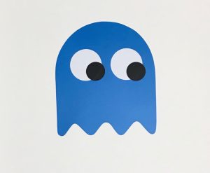 PDOT Geister blau Edition Kopie, Kunststoff-Folie auf Fabriano Papier, 70 × 50 cm - Pretty Portal