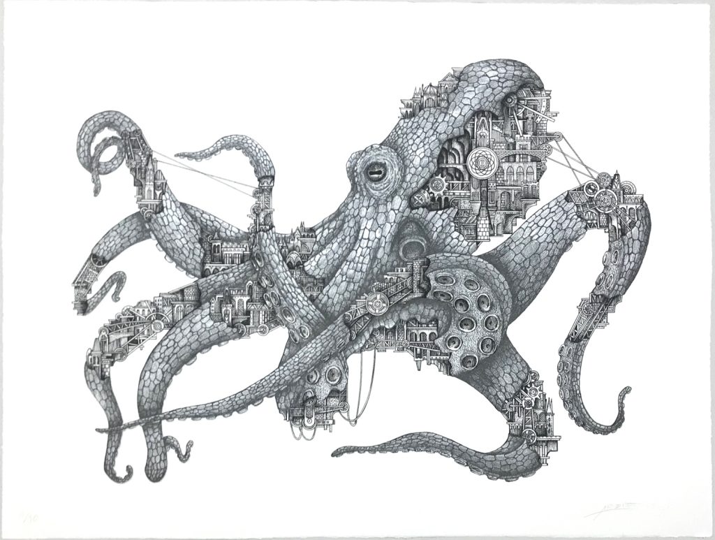 Ardif Print Limited Edition Octopus Mechanimal (deep water)
